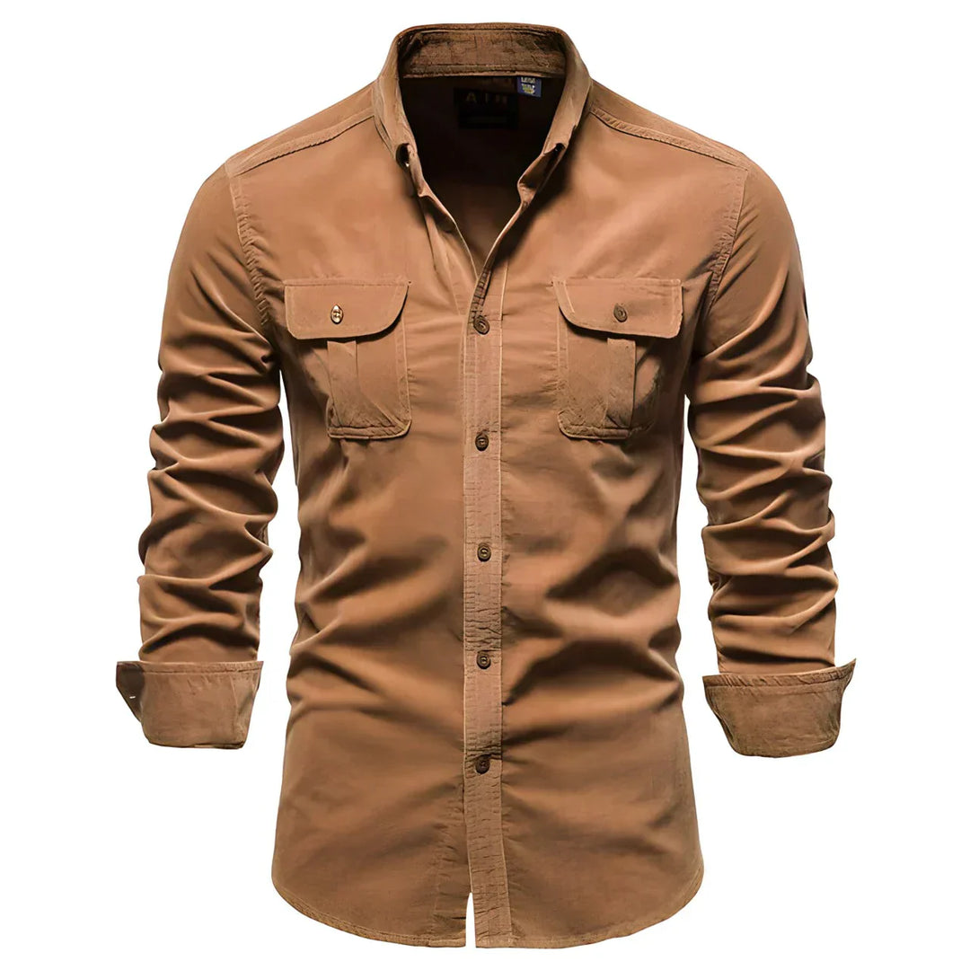 Levoire | Chemise Décontractée Pour Hommes Braun