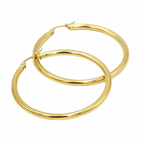 Levoire | Grandes Boucles D'Oreilles Dorées (40 Mm) Bibi