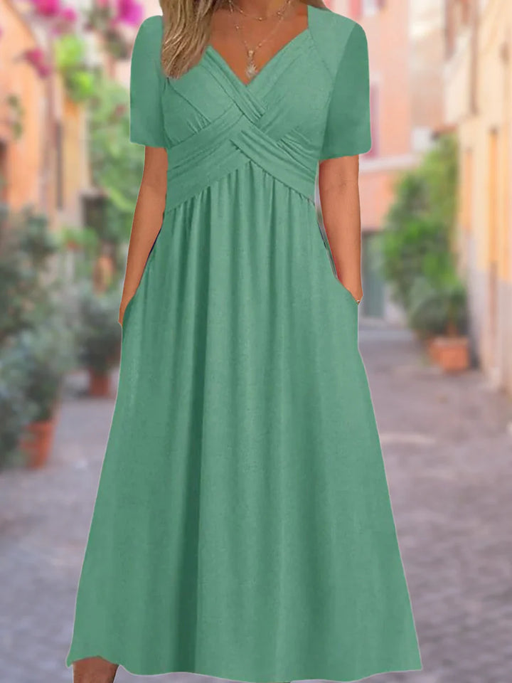 Levoire | Robe simple à encolure en V Vert