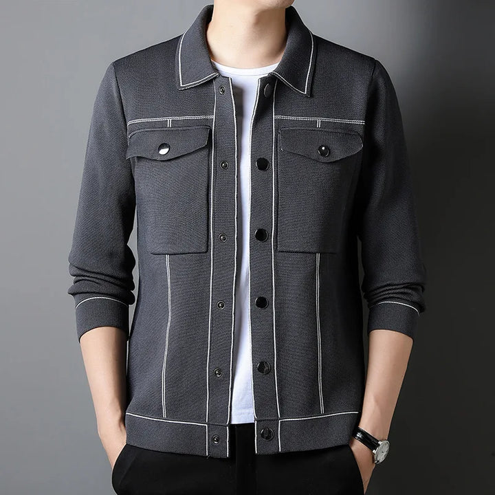 Levoire | Cardigan pour hommes au look classique Gris