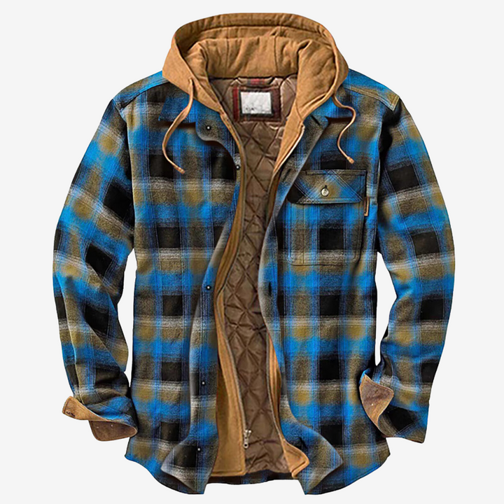 Levoire | Veste En Flanelle Bleu Marron