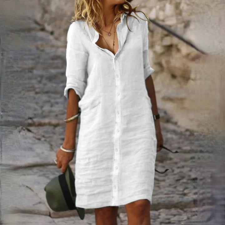 Levoire | Robe De Loisirs Élégante Blanc