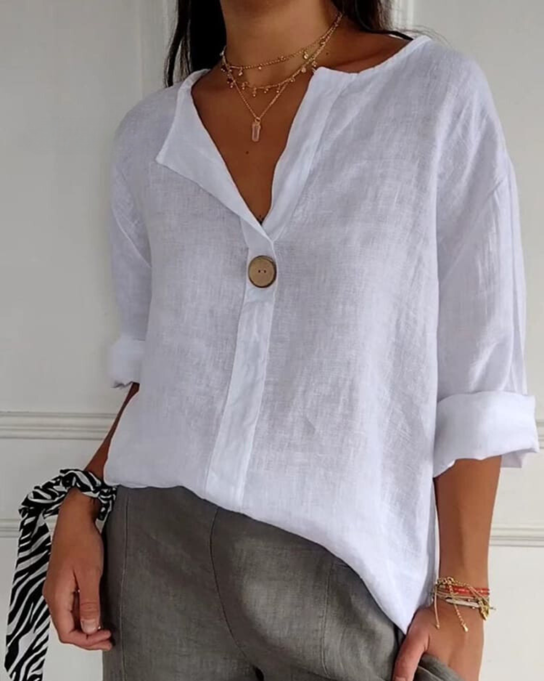 Levoire | Chemise en coton et en lin Blanc