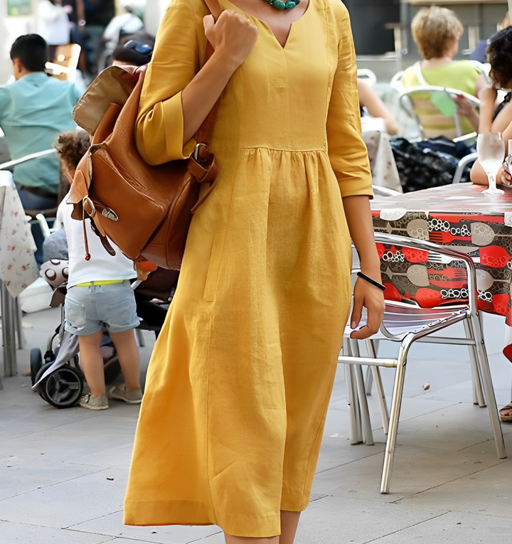 Levoire | Robe décontractée et élégante Jaune
