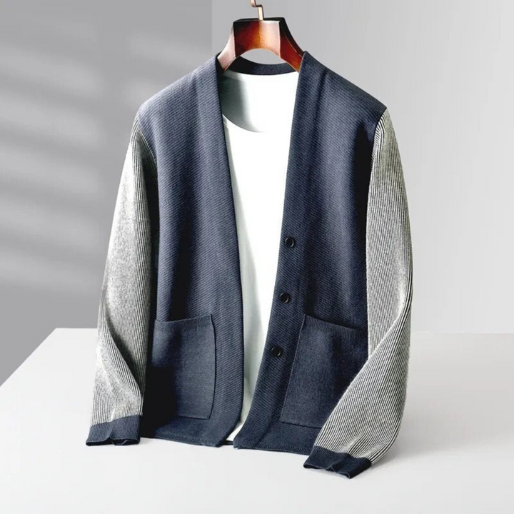 Levoire | Gilet En Tricot Chaud Pour Hommes Pour Les Jours Frais Blau Stein
