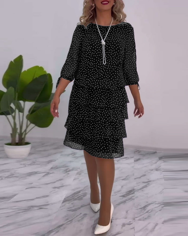 Levoire | Robe Élégante À Pois Noir