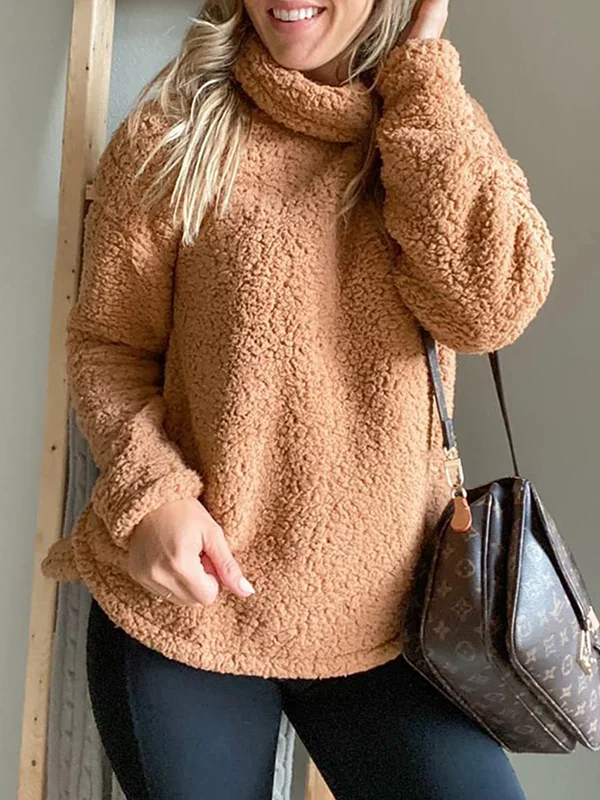 Levoire | Pull Décontracté Coupe Ample Avec Col Haut Et Manches Longues Braun