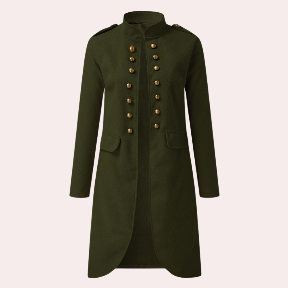 Levoire | Veste mi-longue pour femmes Veste classique pour femmes Vert olive