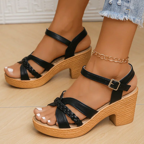 Levoire | Sandales Tressées Pour - Femmes - Levoire | Talons Plateforme