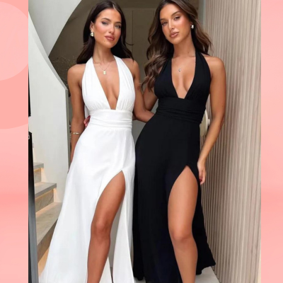Levoire | Sexy Robe Avec Dcollet Profond Et Fente
