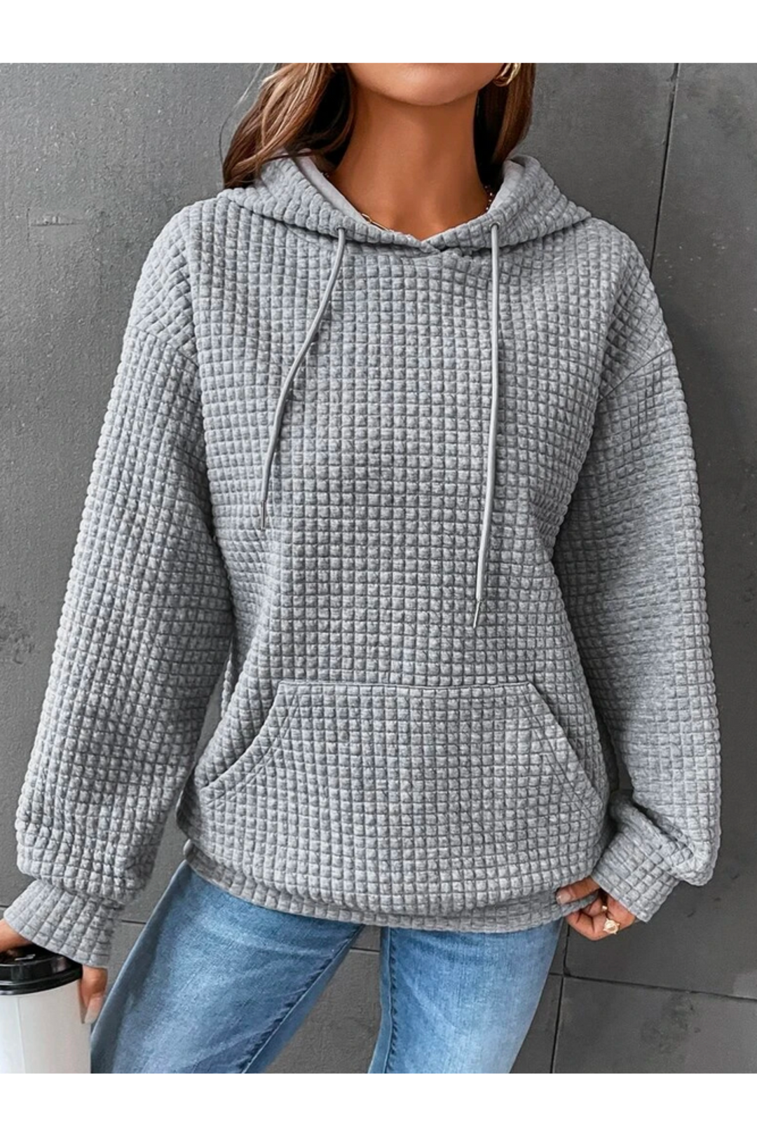Levoire | Chauffe Pullover Femmes Capuche Gris