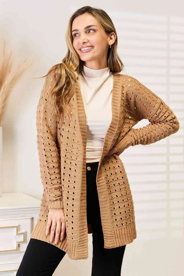 Levoire | Up Lotte Vibes Horizontaux Rippé Ouvert Devant Gaine En Caramel Chameau