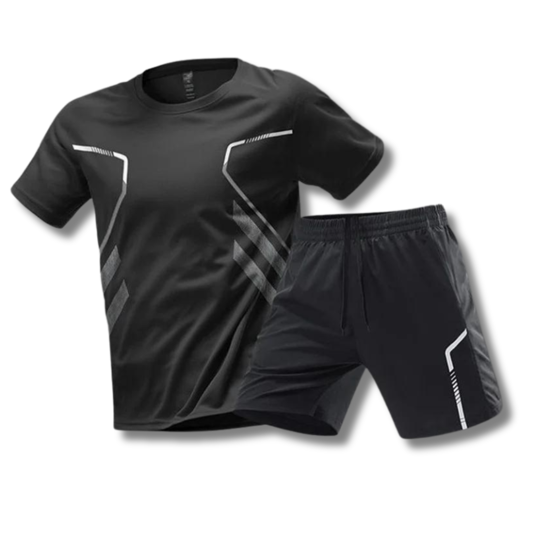 Levoire | Ensemble Sportif Deux Pièces Respirant Hommes Noir