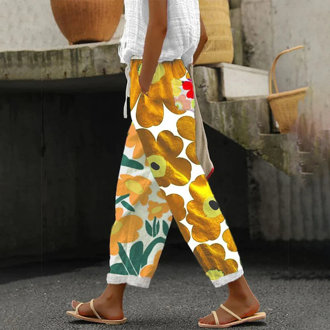 Levoire | Pantalon Taille Haute Pour Femmes Au Style Tendance Jaune