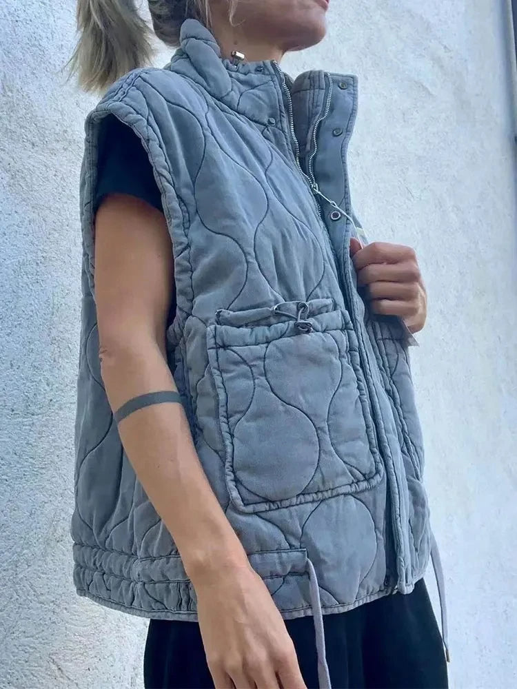 Levoire | Gilet Matelassé Années Pour Toutes Les Saisons Gris