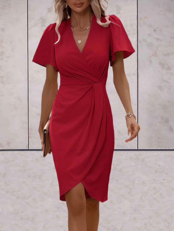 Levoire | Robe Avec Décolleté V Profond Et Apparence Raffinée Rot