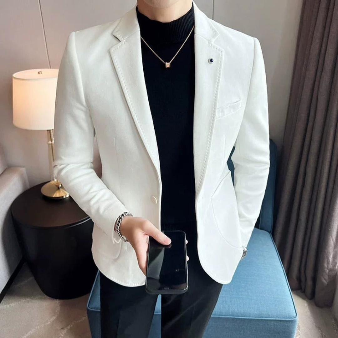 Levoire | Moderne Pour - Hommes - Coupe Ajustée Blanc