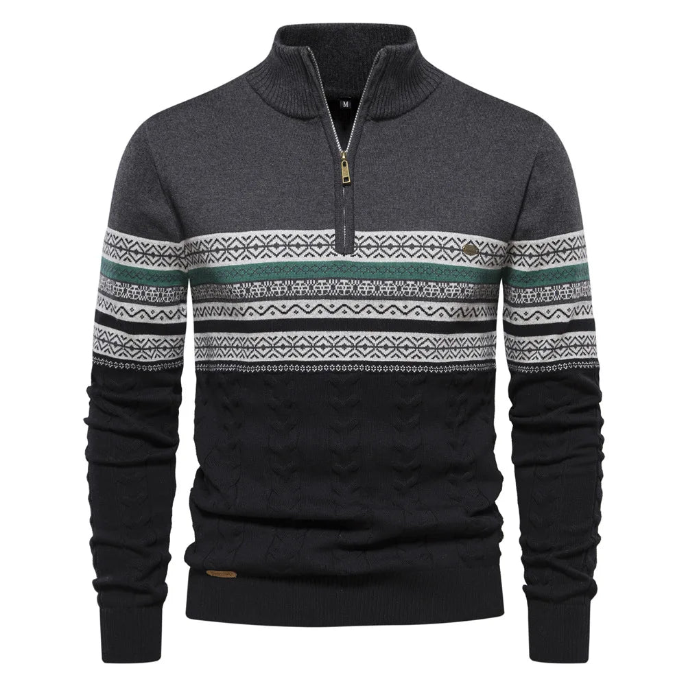 Levoire | Pull de haute qualité avec motifs rétro Gris