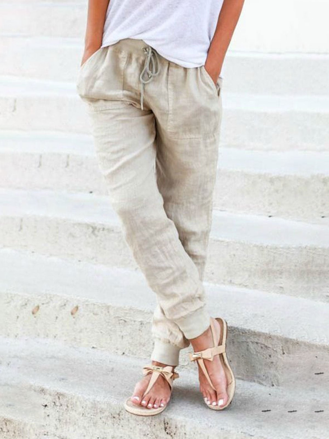 Levoire | Pantalon Confortable Pour Femmes Beige