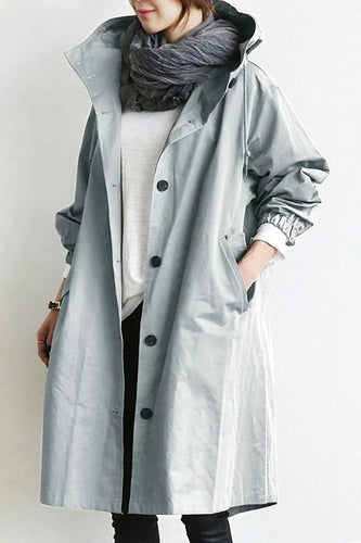 Levoire | Trench-Coat Imperméable Avec Capuche