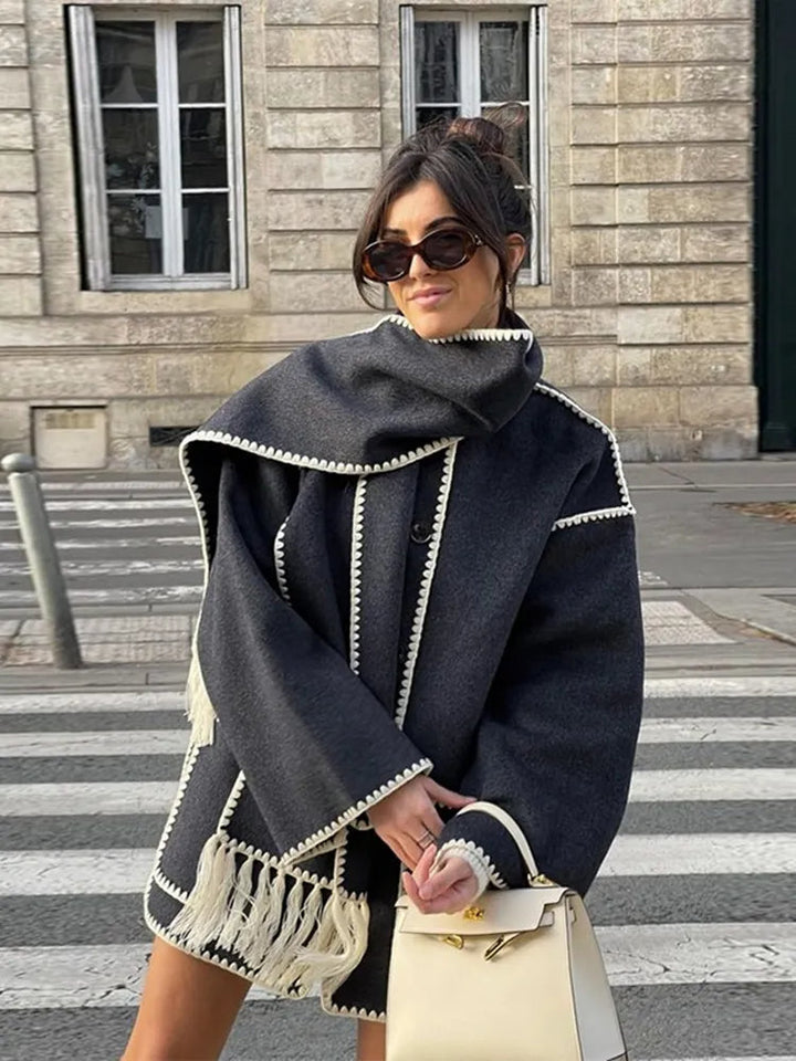 Levoire | Élégante Manteau D'Automne En Laine De Luxe Long Pour Femmes