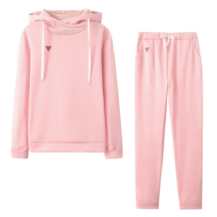 Levoire | Ensemble De Training Femme Deux Pièces En Noir Uni Rosa
