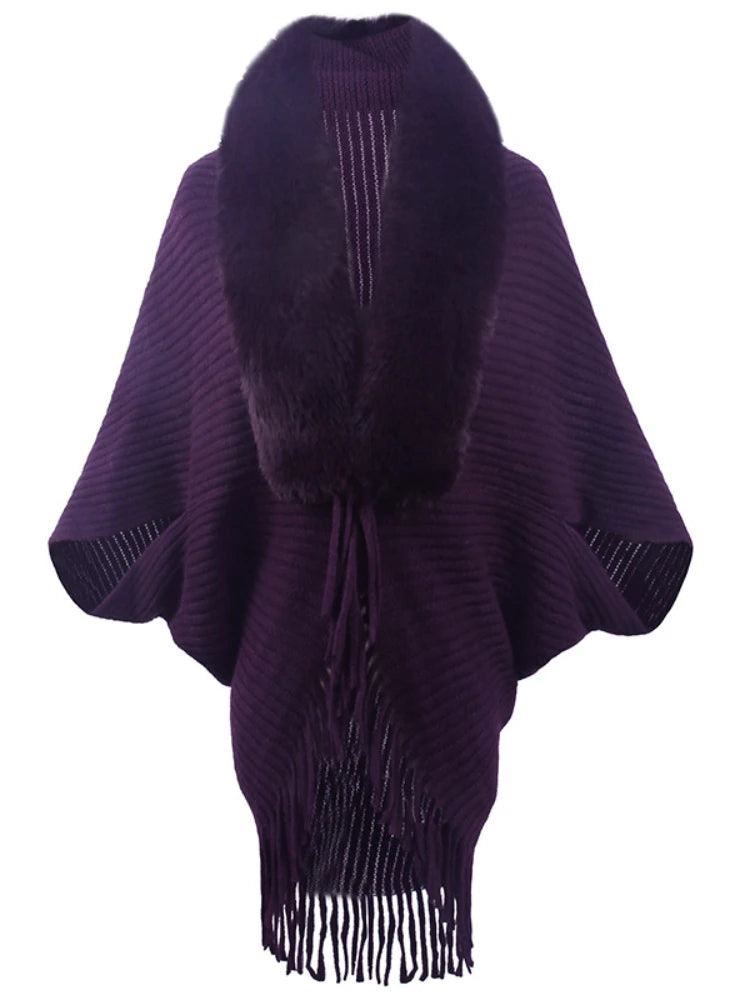 Levoire | Long Cardigan Femmes Style Classique Violet Taille unique