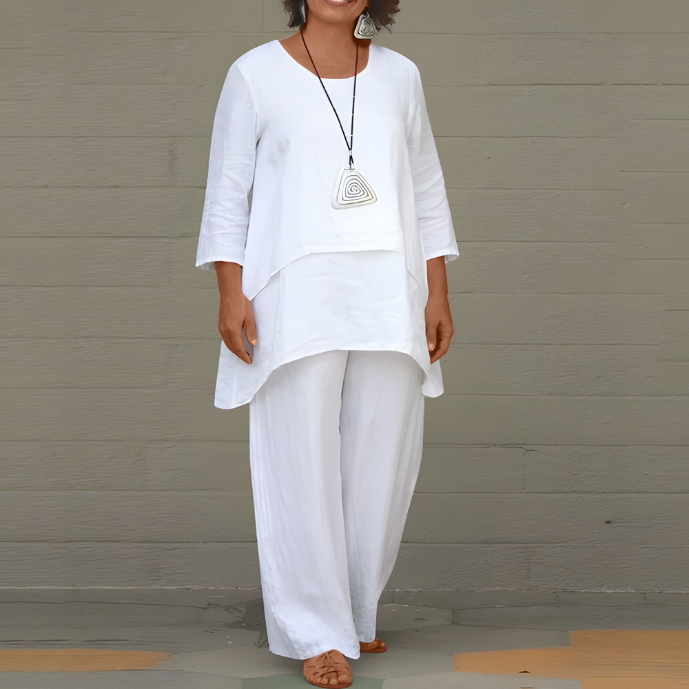 Levoire | Ensemble deux pièces luxueux pour femmes Blanc