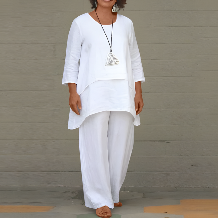 Levoire | Ensemble deux pièces luxueux pour femmes Blanc