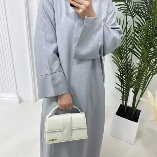 Levoire | Robe Abaya En Lin Fermée