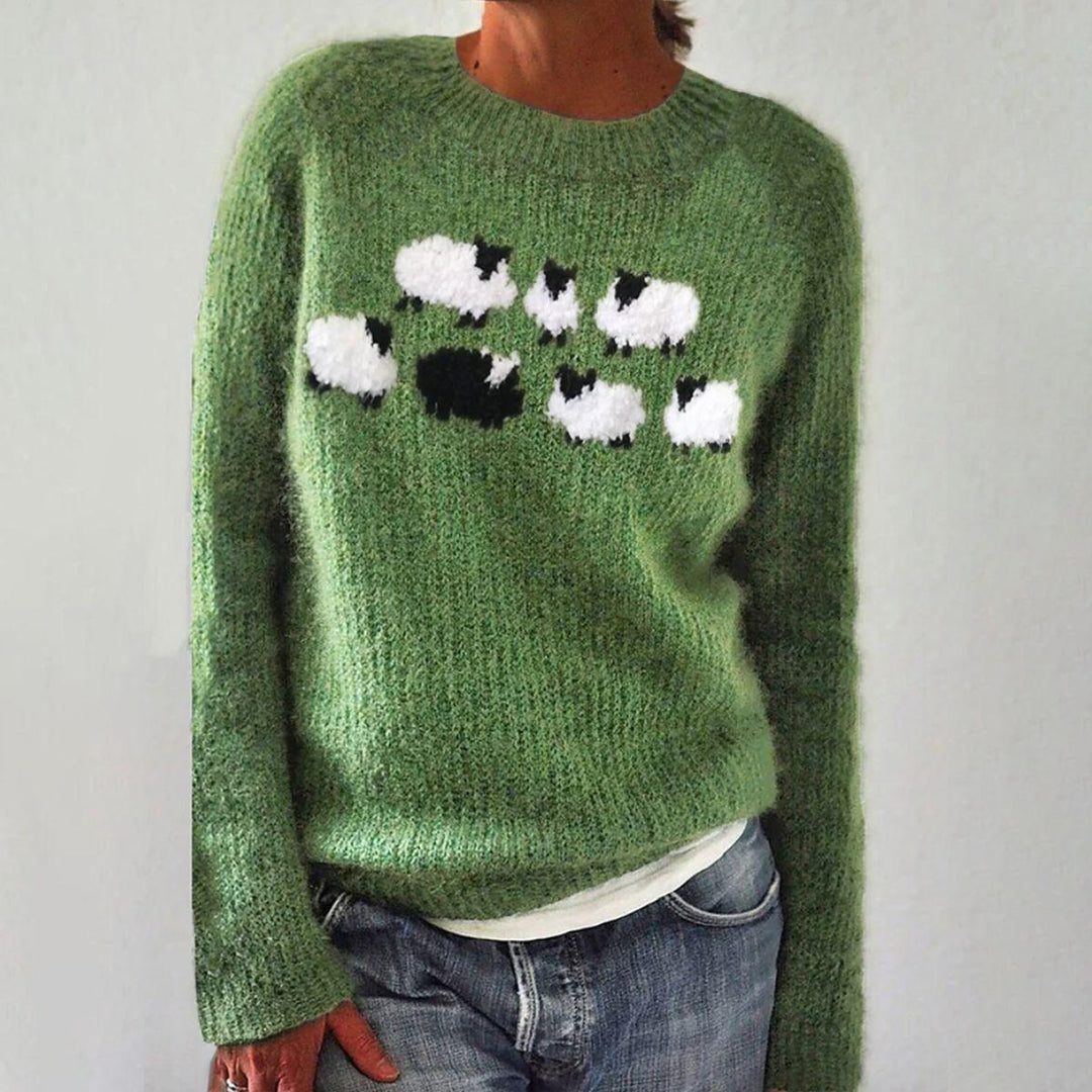 Levoire | Pull Long À Manches Longues Fait Main Vert