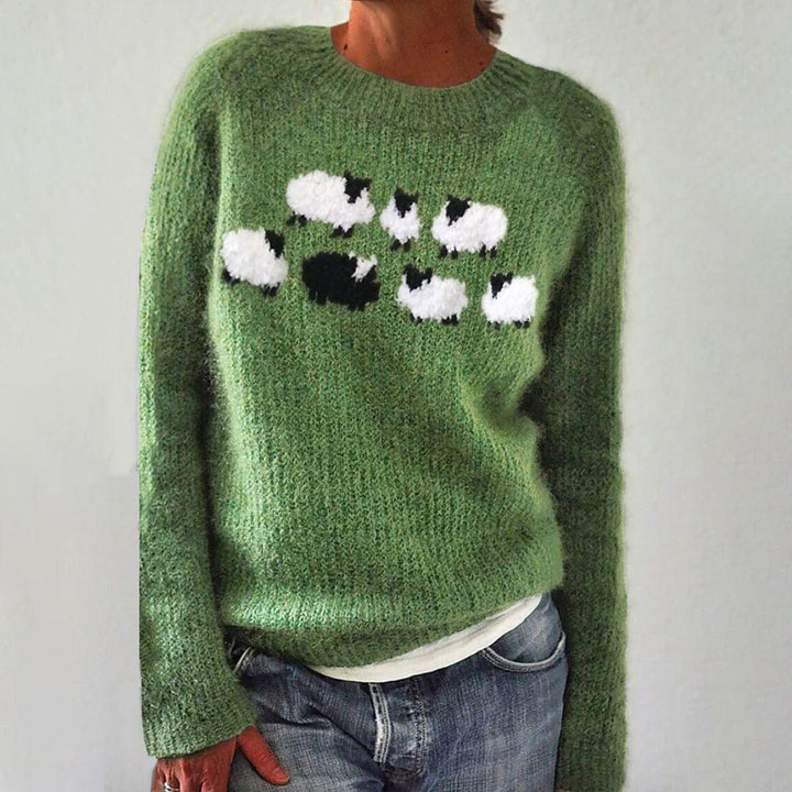 Levoire | Pull Long À Manches Longues Fait Main Vert