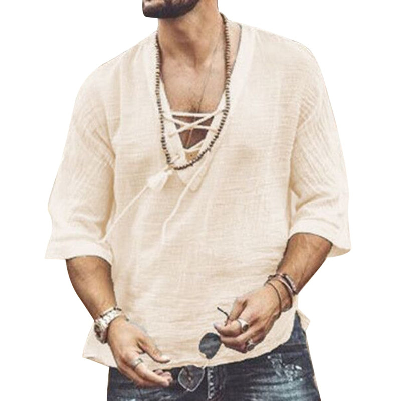 Levoire | Chemise d'été pour hommes Une chemise élégante et aérée pour hommes Beige