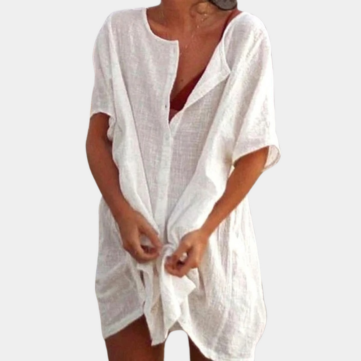 Levoire | Robe d'été pour femmes confortable et aérienne Blanc