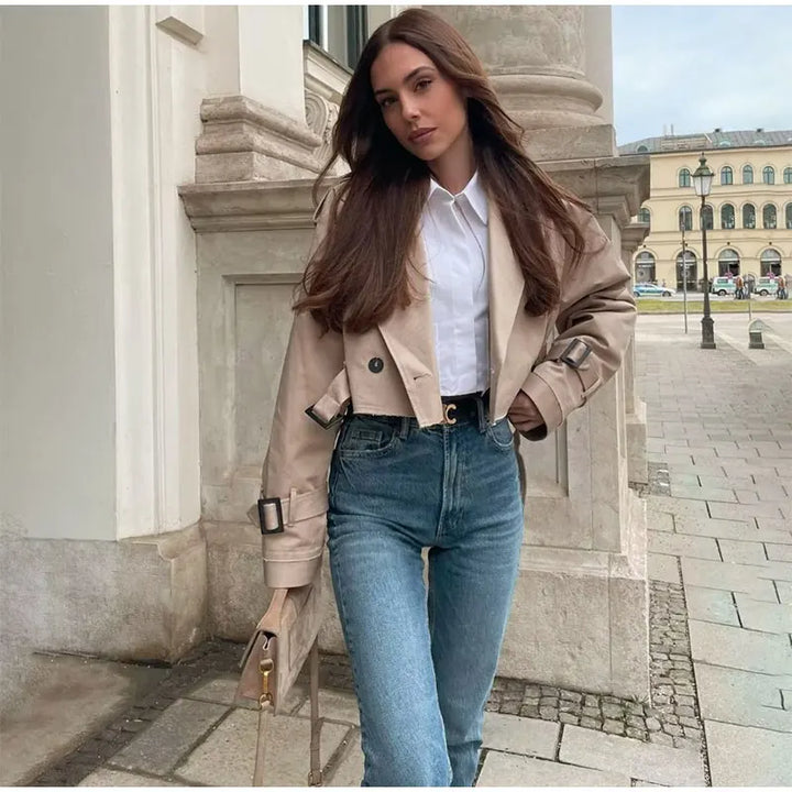 Levoire | Manteau Trench Court Décontracté