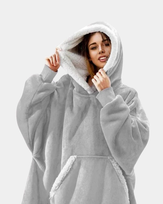 Levoire | Sweat À Capuche Long Avec Capuche Et Grande Poche Avant Pour Un Confort Supplémentaire Gris Taille unique