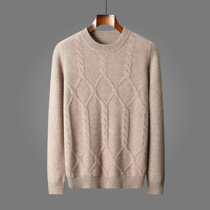 Levoire | Pull en maille élégant pour hommes Braun