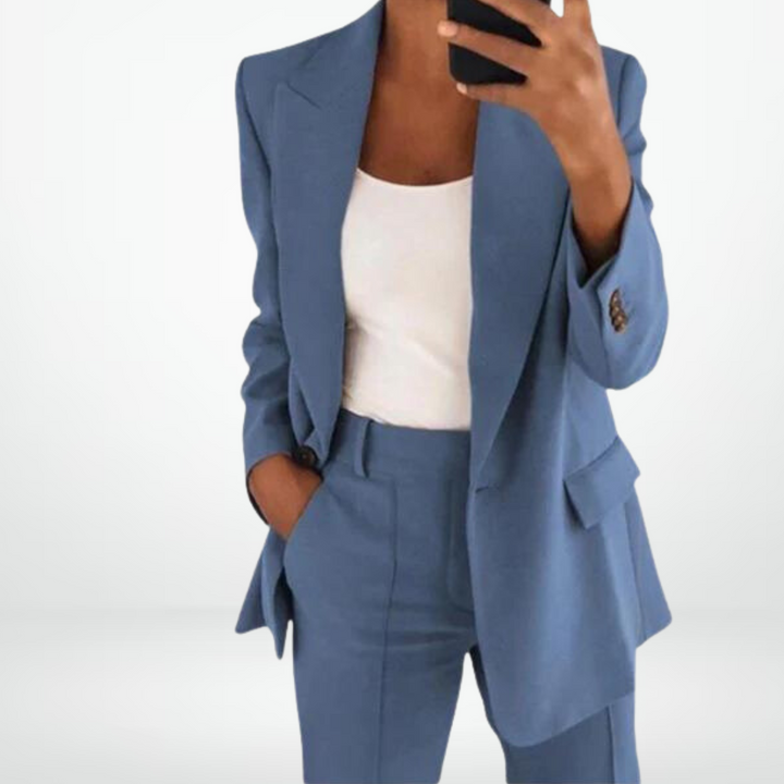 Levoire | Ensemble Blazer Et Pantalon Deux Pièces Bleu