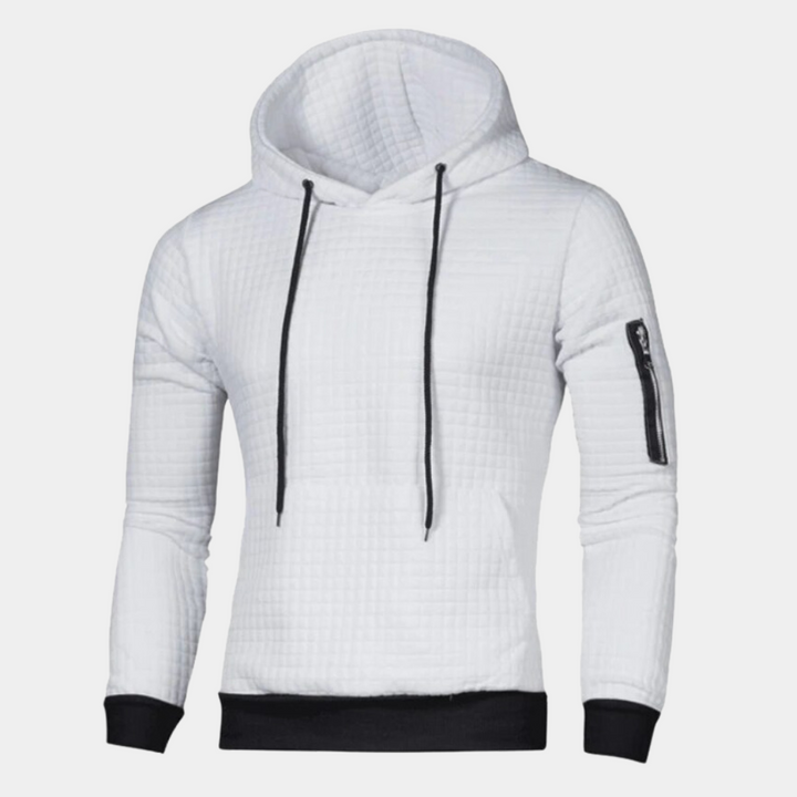 Levoire | Chandail Chauffant Hommes Capuche Blanc