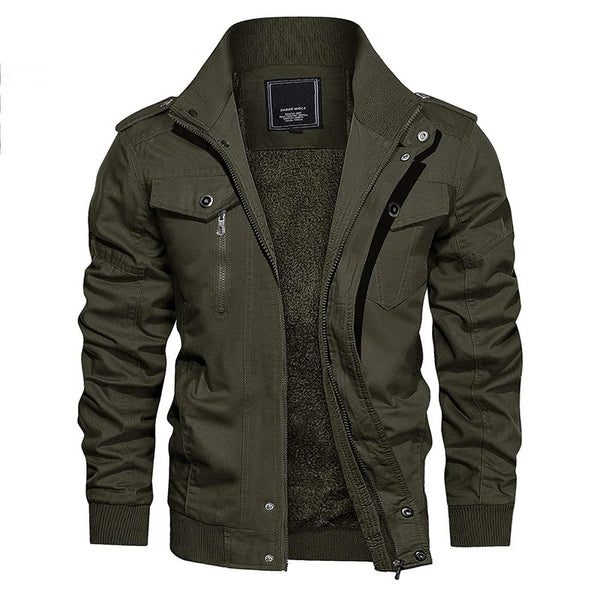 Levoire | Veste bomber zippée en polaire à manches longues Vert