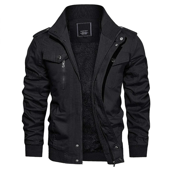 Levoire | Veste bomber zippée en polaire à manches longues Noir