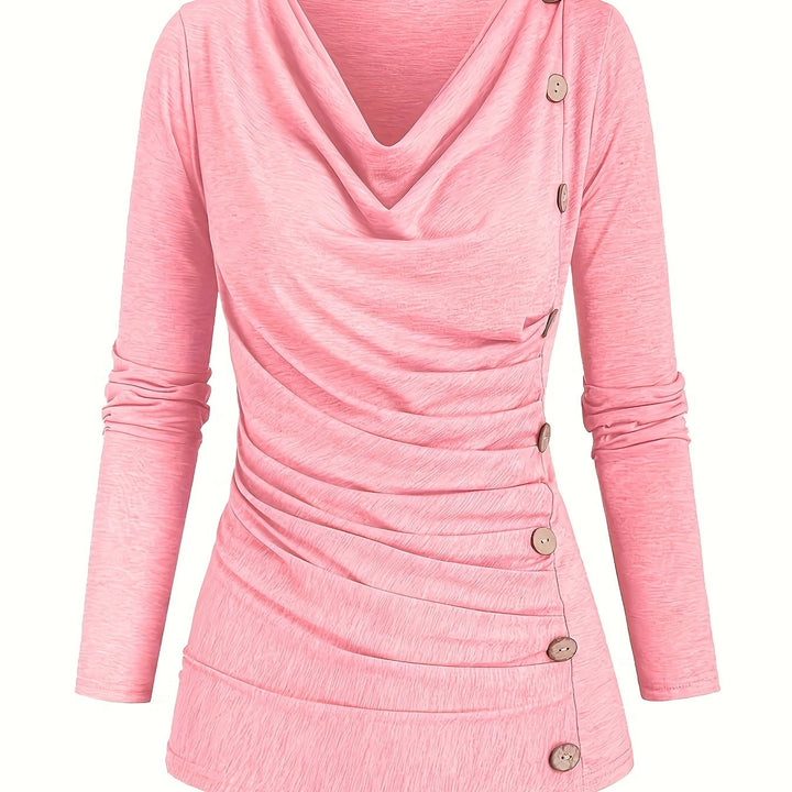 Levoire | Top Tricot Uni Avec Col Et Satin Corail