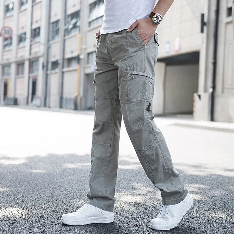 Levoire | Pantalons Cargo Avec Poches Pratiques Gris clair