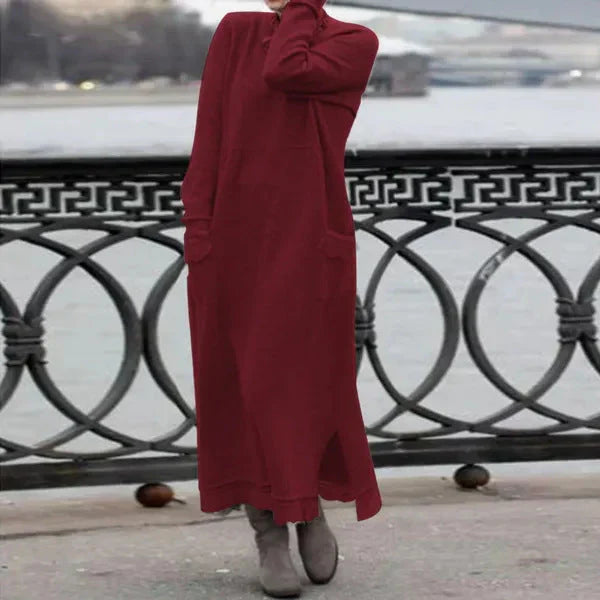 Levoire | Robe maxi élégante pour les jours frais Rot