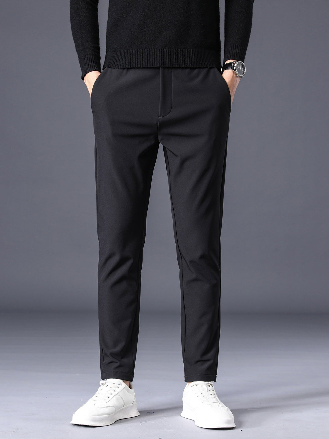 Levoire | Pantalons De Loisirs Pour Hommes Avec Poches Noir