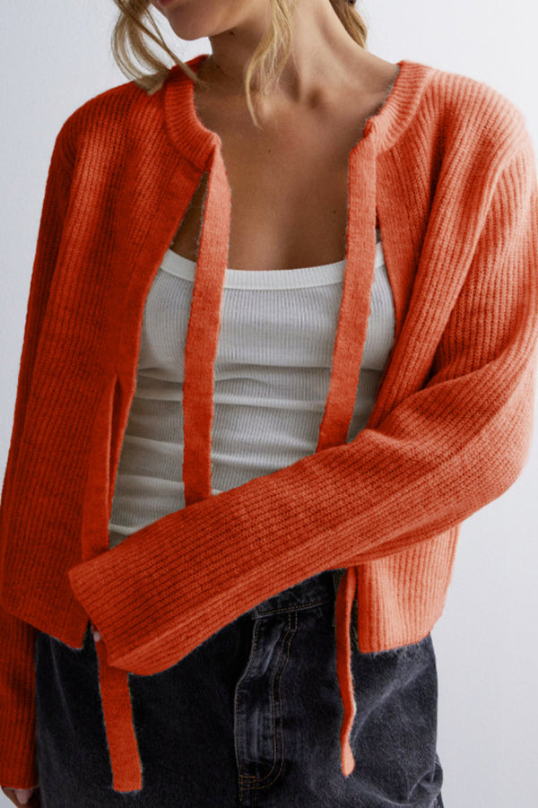 Levoire | Rento Cardigan À Boutons Avec Manches Longues Orange
