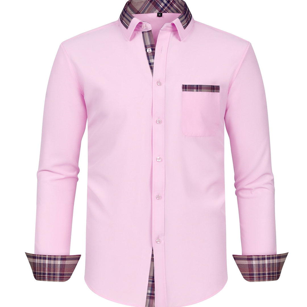 Levoire | Chemise Fine Adaptée Aux Affaires Avec Col À Carreaux La couleur de Rosan