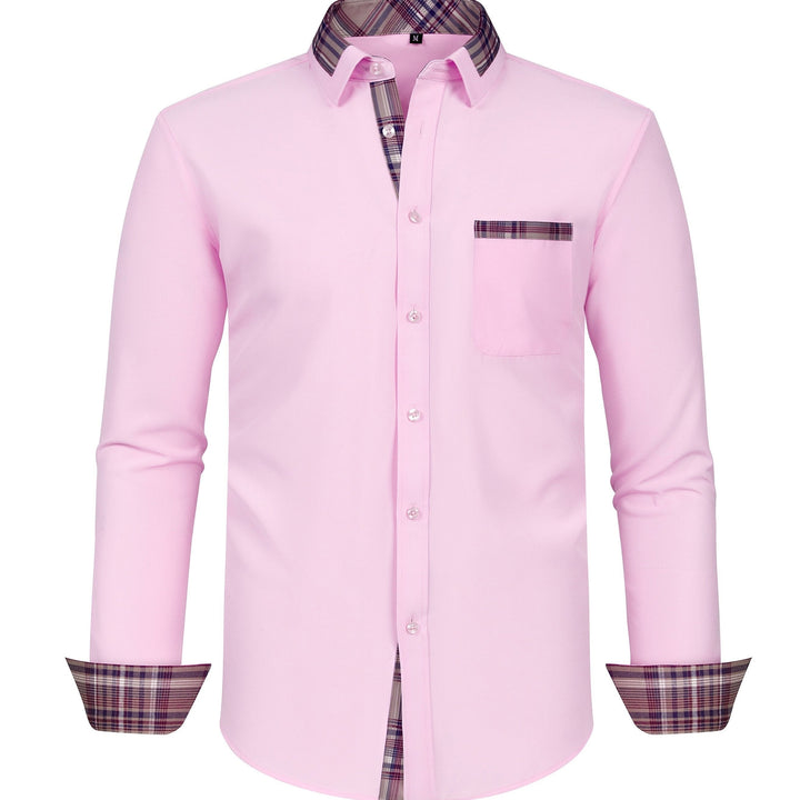 Levoire | Chemise Fine Adaptée Aux Affaires Avec Col À Carreaux La couleur de Rosan