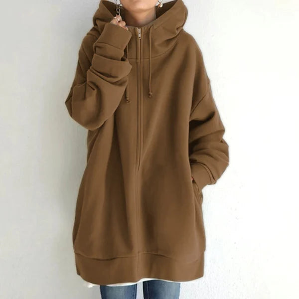 Levoire | Surdimensionné Sweat À Capuche En Laine Café