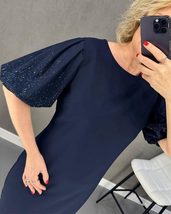 Levoire | Robe Élégante Avec Des Manches Ballon Et Des Manches Courtes